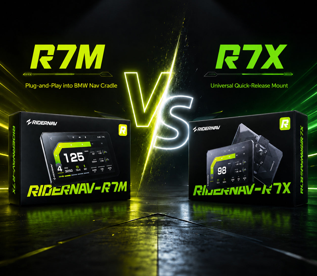 R7M vs R7X — Which RiderNav Display Fits Your Bike? | RiderNav
