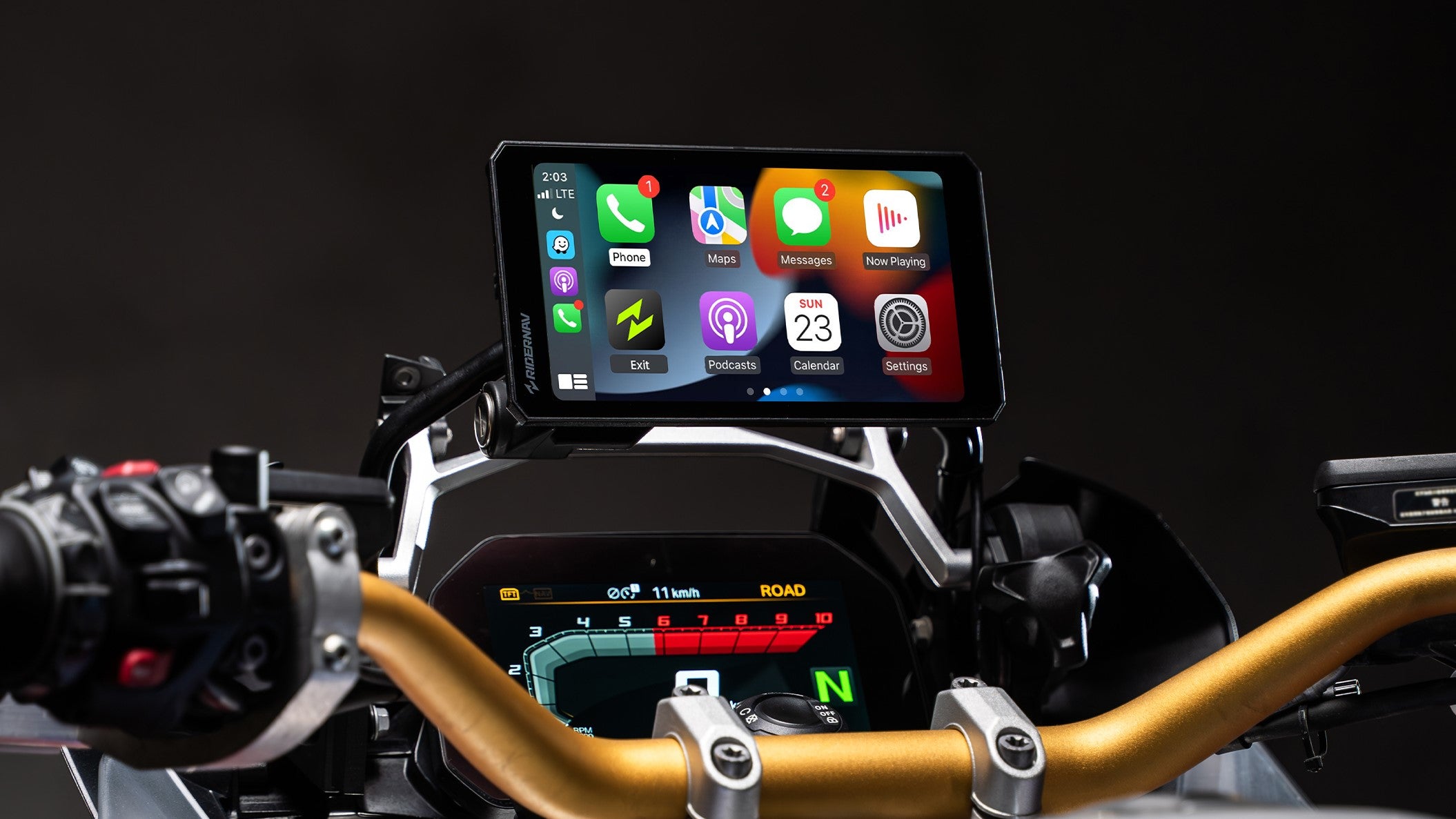 bmwモトラッド専用　RIDERNAV-R7M スマートモニター　R1300GS R7M BMW 7-inch Display: Built for BMW. Made for Control