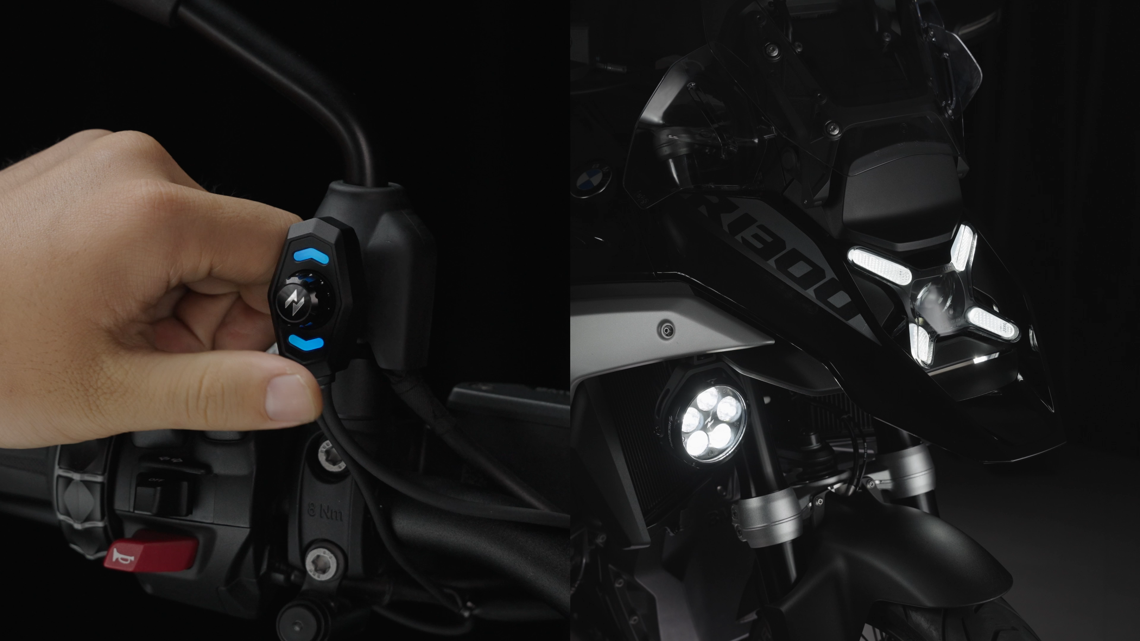 Q5 Pro Motorcycle LED Auxiliary Lights Bundle